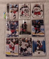 NHL Hockey Columbus Blue Jackets Lot Of (9) Cards Bulk Page Base Set Players