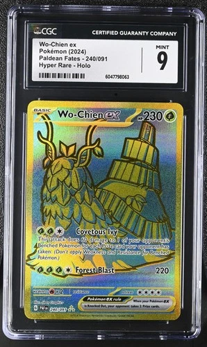 Wo-chien EX 240/091 Hyper Rare Holo Paldean Fates Pokemon CGC 9 Mint