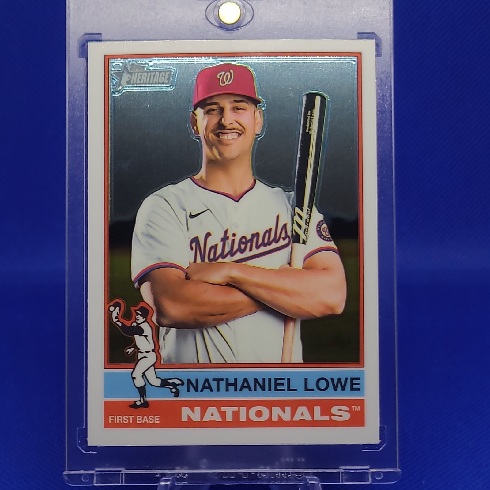 2025 Topps Heritage Chrome SP Nathaniel Lowe #485 Nationals 🔥