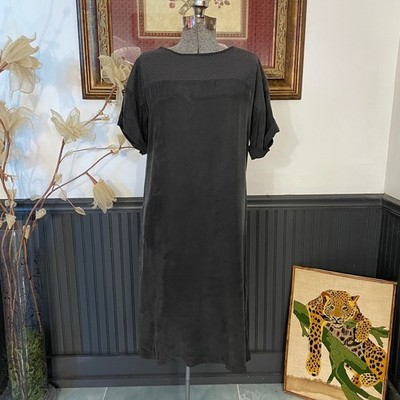 Noa Noa Danish Silk Shift Dress Embroidery & Rolled Sleeve- Sz 36 (US S)   