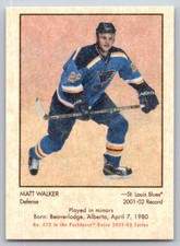 2002-03 Parkhurst Retro Matt Walker Rookie Mini Parallel St. Louis Blues RC #212