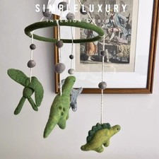 Brand New Pottery Barn Kids Felted Dinosaur Ceiling Nursery Mobile