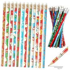 Pcs 60 Pcs Christmas Pencils Bulk for Kids with Erasers Xmas Wood Santa 144