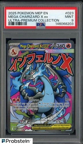 2025 Pokemon TCG MEP EN UPC #023 Mega Charizard X ex PSA 9 MINT