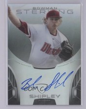 2013 Bowman Sterling Prospect Refractor 135/150 Braden Shipley #BSAP-BS Auto 0b3