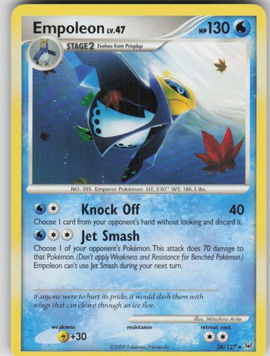 Pokemon TCG Empoleon Rare Platinum 26/127