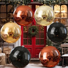 4 Pcs Extra Large Christmas Ball Ornaments 8'' 200 Mm Giant Oversized Comme...