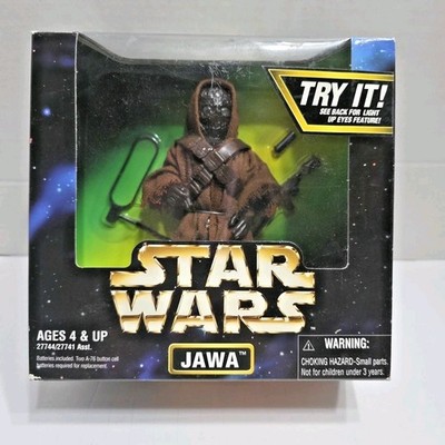 Vintage Star Wars Jawa Electronic Figure Light Up Eyes Kenner NIB 1997