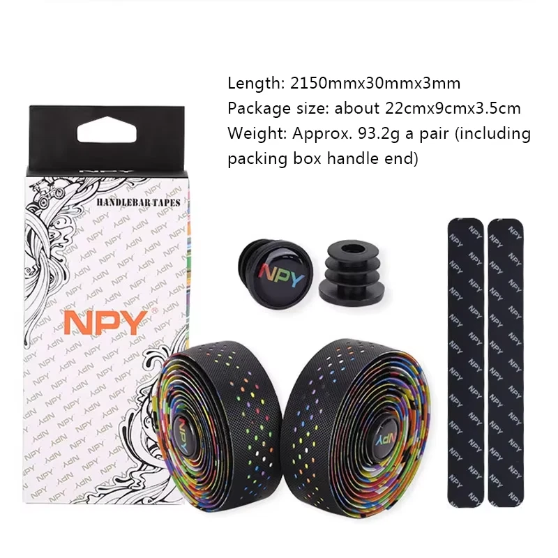 Breathable PU+EVA Gravel Handlebar Tape Shock Absorbing Bicycle Racing Shock Str - Image 3 of 4