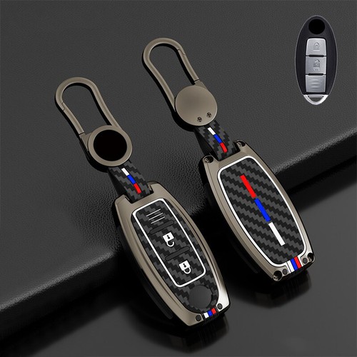 Zinc Alloy Silicone Car Key Fob Case Cover For Nissan Pulsar For Infiniti Q50 - Picture 10 of 11