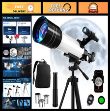 70mm Refractor Telescope for Adults Kids - Astronomy Beginner Kit with Tripod