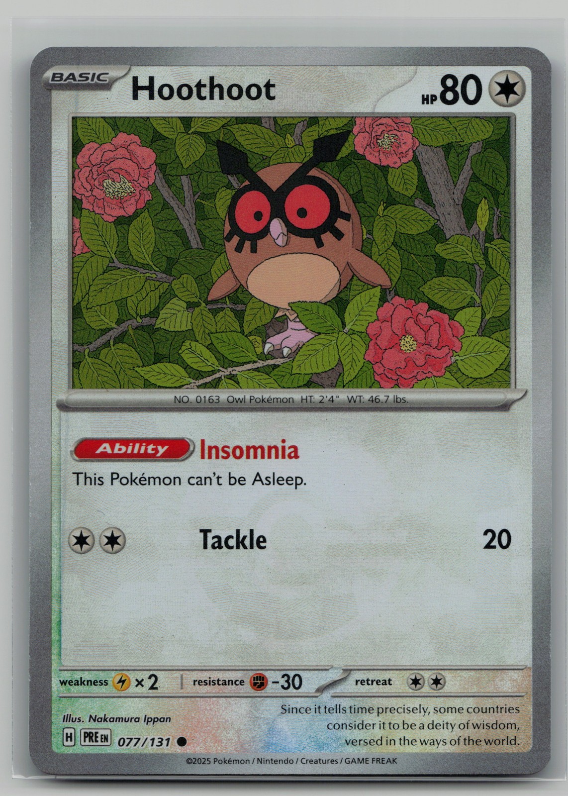 Hoothoot Common SV: Prismatic Evolutions 077/131 NM