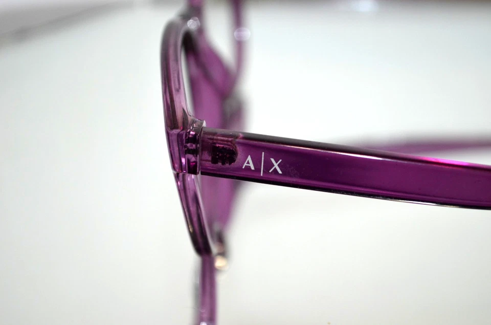 Gafas Armani Exchange "Violeta Brillante" Marco Transparente Rectángulo AX3072 Foto 3 de 4