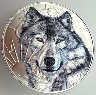 #ad #ad Grey Wolf American Silver Eagle 1oz .999 Silver Dollar Coin Limited Edition $137.47