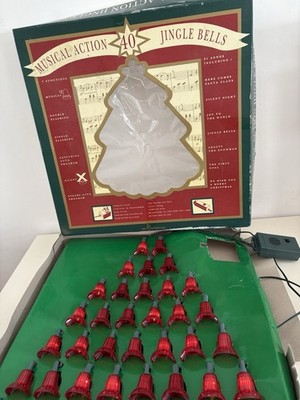 Vintage Mr Christmas 40 Musical Jingle Bells Lichter Baum rot 70er 80er verpackt funktioniert
