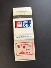Vintage Ohio Matchbook “Grandma’s Kitchen”