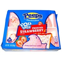 Peeps Marshmallow Pop Tarts Frosted Strawberry Chicks 10 Pack 85G | Usa Amerika