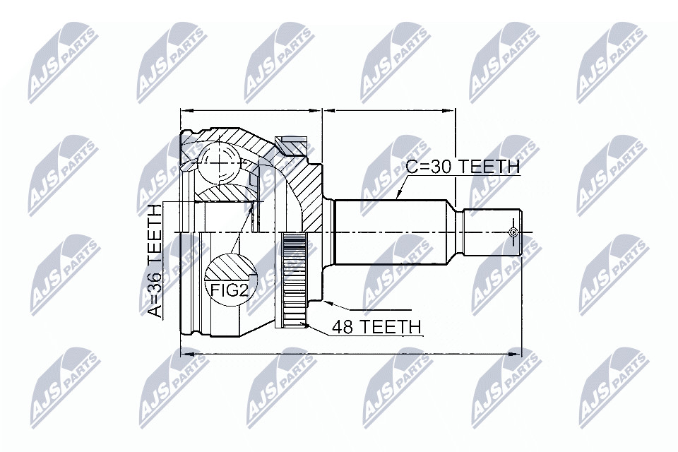 N.T.Y. NPZ-HY-546.NTY Joint Kit, drive shaft for HYUNDAI