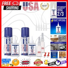 CA Glue with Activator Kit 2x1.7oz-2x6.76 floz Instant Bond Professional Cyan...