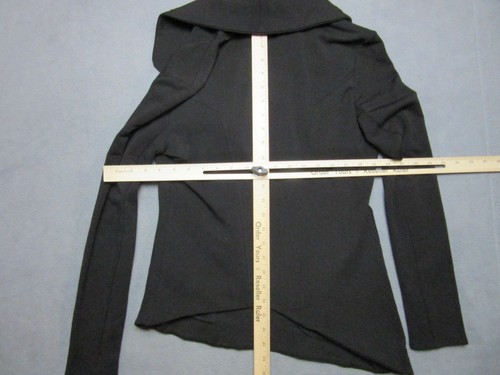 Helmut Lang Jacket Womens Small Black Moto Stretch Long Sleeve Asymmetrical Zip - Picture 6 of 9