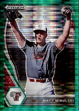 2021 Panini Prizm Draft Picks - Matt Mikulski #PDP50 Green Pulsar Prizm (RC)