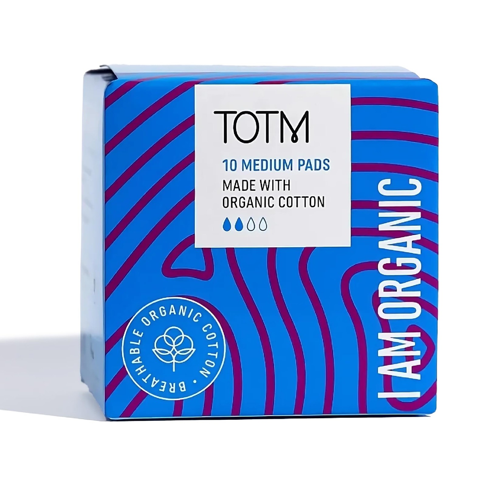 TOTM Organic Pads - Medium Flow With Wings 10 Per Box - 2 Pack - Image 8
