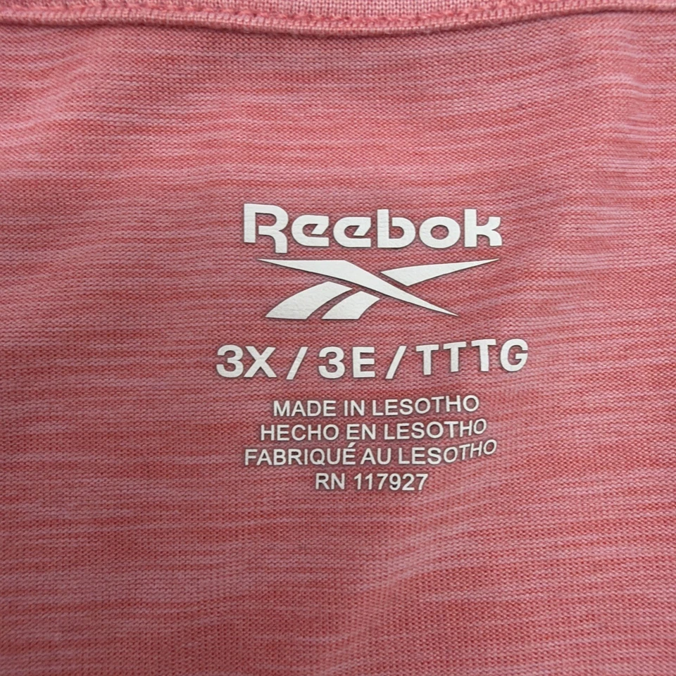 Camiseta Reebok Feminina Tamanho 3X Rosa Logotipo Sólido .#37992 - Imagem 2 de 4