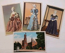 Vtg 1934 Postcards Martha Washington Mary Lincoln Sarah Polk Dresses Smithsonian