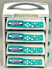 4 X B Braun Infusomat Space Pumps 8713051U W/ Docking Station - Software: 586U