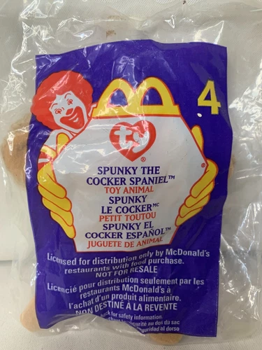 Vintage 1999 TY McDonalds #4 Spunky the Cocker Spaniel-SEALED