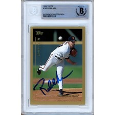 Robb Nen Signed 1999 Topps #160 Beckett BAS Slabbed SF Giants MLB Auto Card
