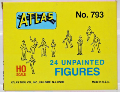 Atlas HO Gauge 24 Unpainted Figures No. 793 Sealed NIB 1:87 Scale Model Railroad