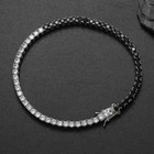 Created White Diamond Tennis Bracelet 7.5"In 14K White Gold Plated 8Ct Round Lab
