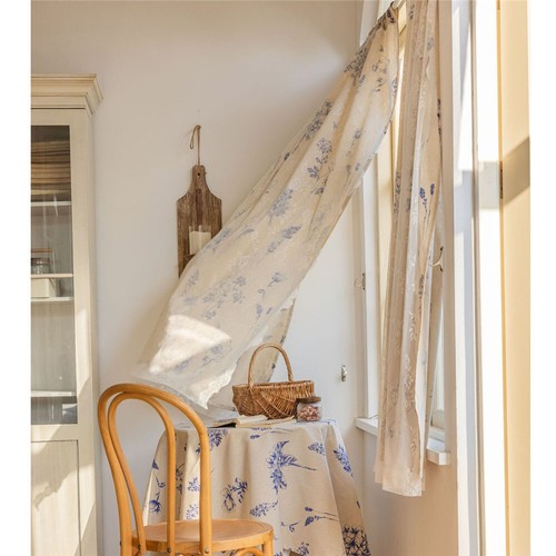 1pc Vintage Half Curtain Kitchen Cafe Curtain Cabinet Window Drape Living Room - Picture 24 of 30