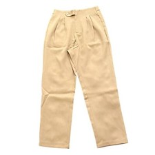 Ankle Pleated Front Trousers in Brown, Size S