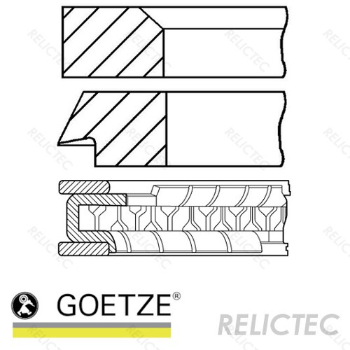 Piston Rings Kit BMWE30,E36,E34,3,5,Z1 11251713193 11251713192