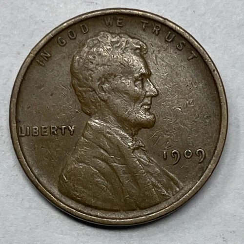 1909 VDB Lincoln Wheat Small Cent, VF30 Condition. C-825