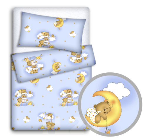 Anti Allergy Baby 100% Cotton Duvet Pillow Filled Quilt Bedding 120x90 & 135x100 - Afbeelding 24 van 25