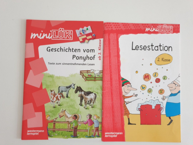 2 x Mini LÜK Heft: Geschichten vom Ponyhof Lesestation 2. Klasse