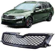 Sport RS Kühlergrill Waben für Skoda Octavia 5E Vorfacelift 12-17 SCHWARZ GLANZ