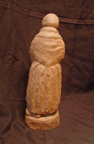 Vtg Original Pottery Figure Woman In Shawl w/Cooking Pot - Signed C Blomesath - Picture 3 of 6