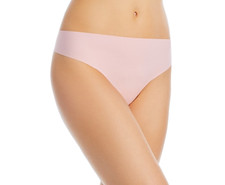 Aqua Intimates Heart Print Microfiber Thong Peach Skin Size M 2121