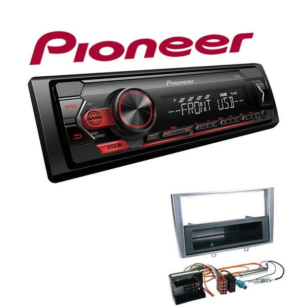 Pioneer 1-DIN Autoradio USB AUX Android Set FüR Peugeot 308 2007-2009 Silber-image