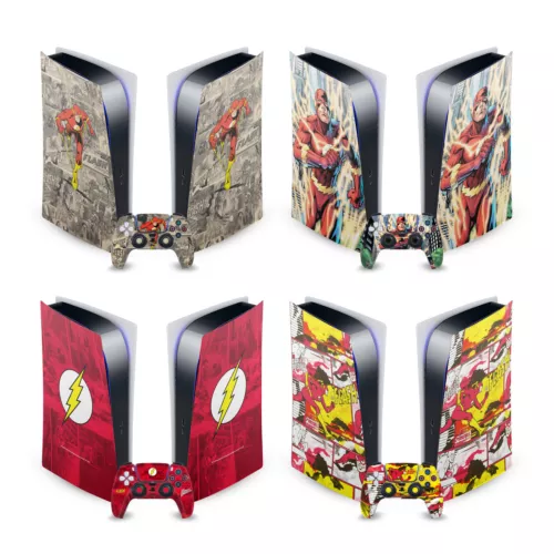 THE FLASH DC COMICS COMIC BOOK ART VINYL SKIN SONY PS5 DIGITAL EDITION BUNDLE