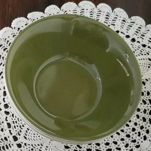 Set of Four (4) Mainstays Brand ~ Melamine Green Bowl Set ~ Solid Glazed Pattern - Image 3 of 4