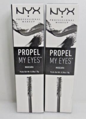 NYX PROFESSIONAL MAKEUP PROPEL MY EYES MASCARA PME01 JET BLACK 0.28 OZ - 2PCS