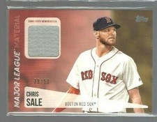 2019 Topps Major League Materials Gold #MLMCSA Chris Sale 39/50 (ref 72795)