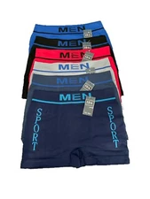 Lot 4 Mens Microfiber Boxer Briefs Underwear Compression Stretch Sport 6004