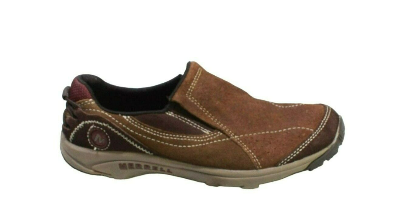 Scarpe mocassino donna Merrell Dark Earth marrone scamosciato slip on taglia 6 5