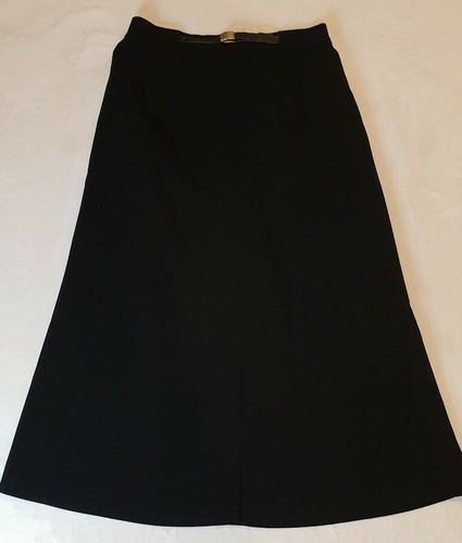 F E Edition Elasticated Waist Long Black With Front Sides And Back Split Size 14